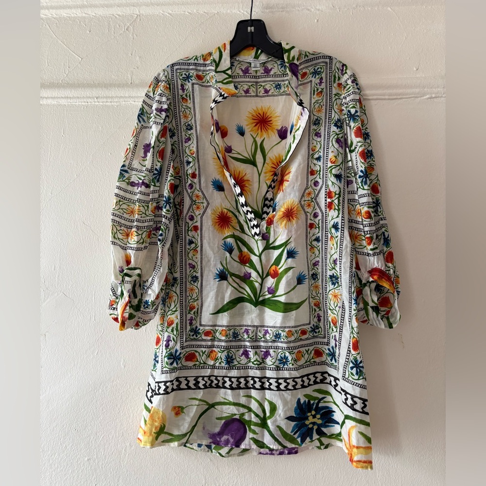 Diane Von Furstenberg Floral Long Sleeve Dress - Multicolor